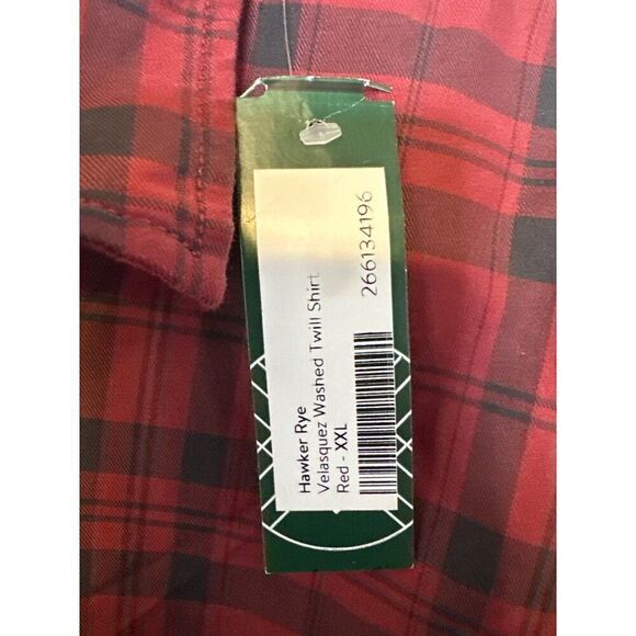 NWT Hawker Rye Velasquez Washed Plaid Twill Shirt Size 2XL - Picture 10 of 13